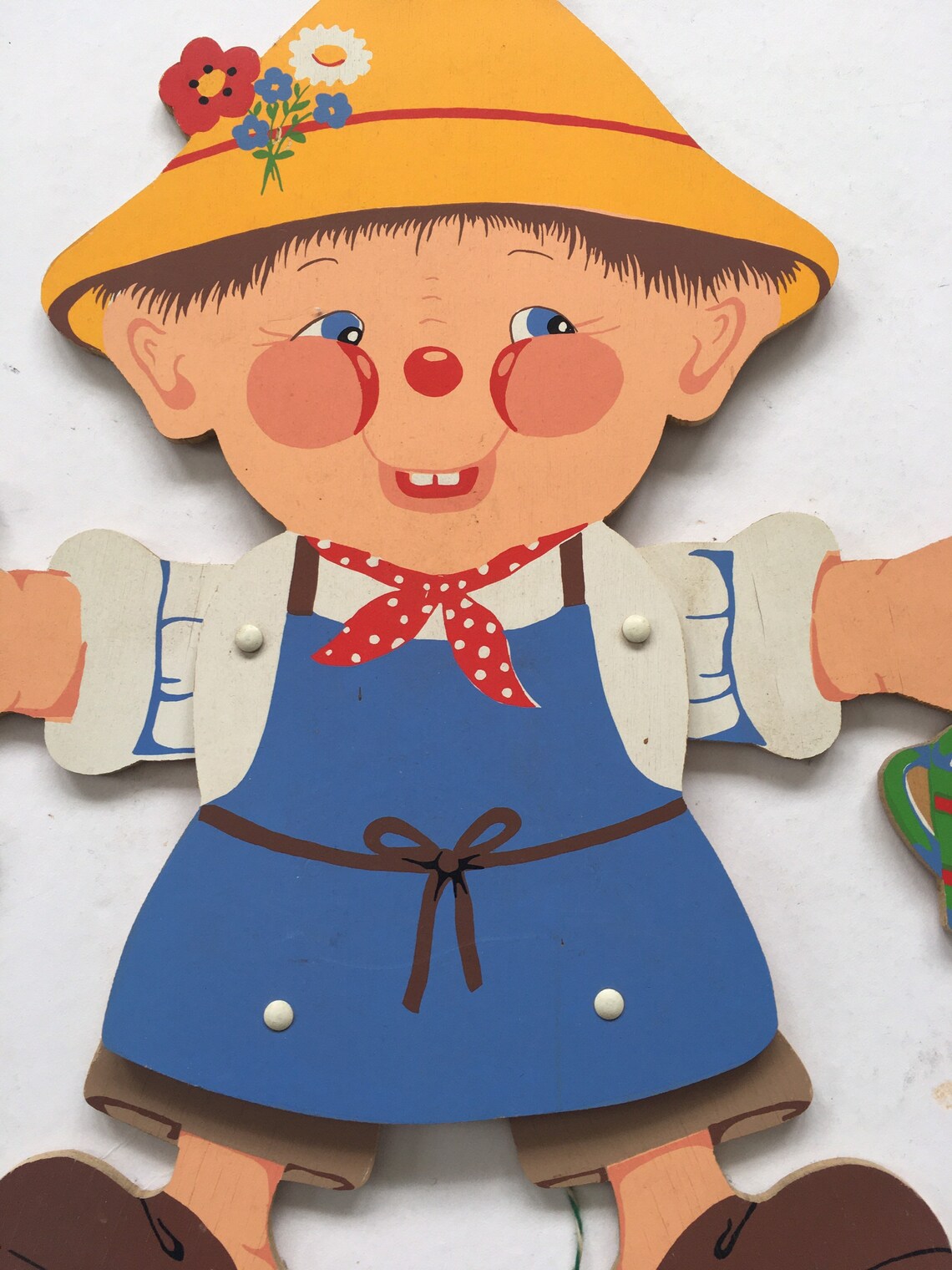 Vintage German Pull String Puppets Childs Toys Wood Puppets Etsy