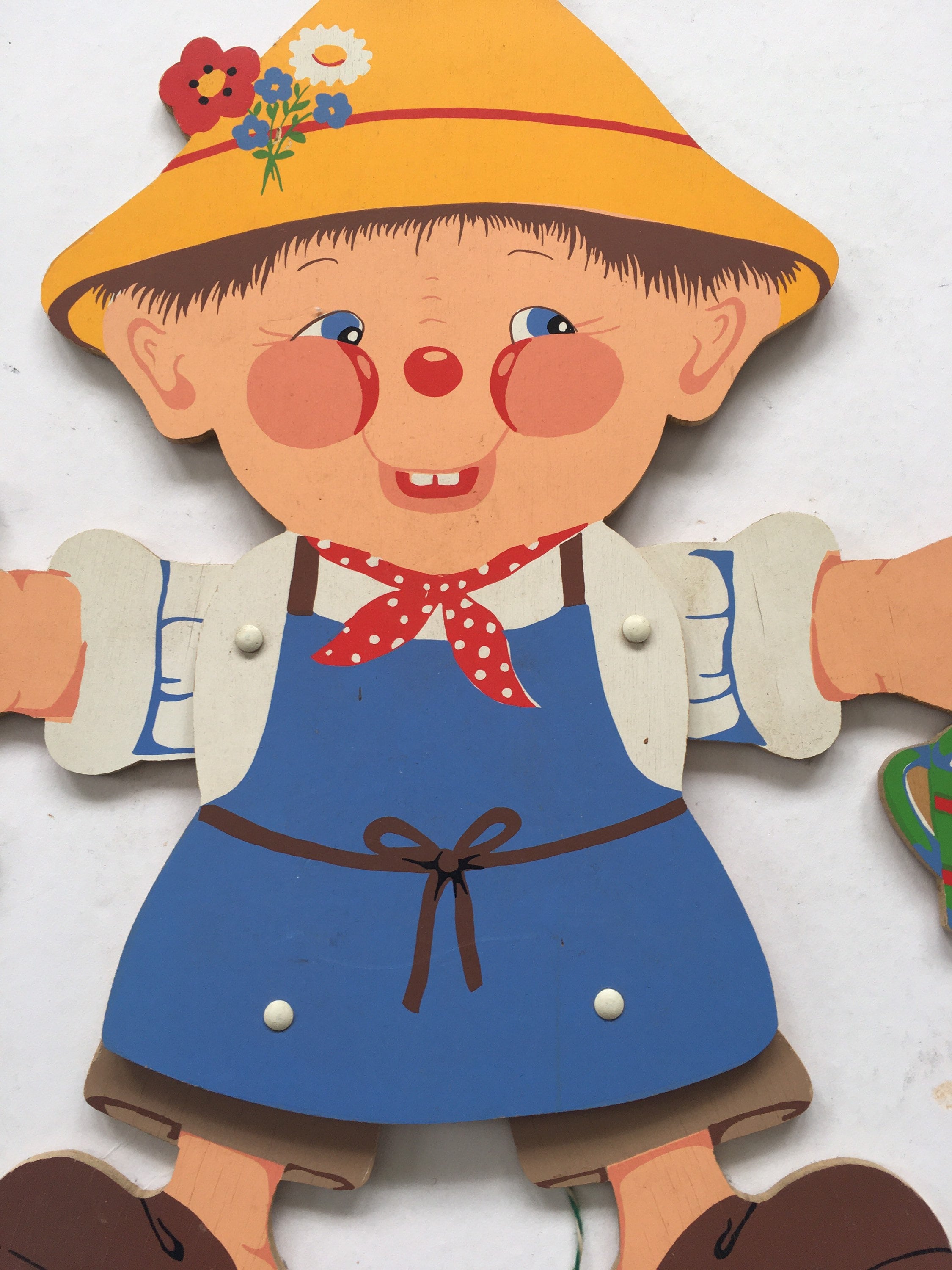 Vintage German Pull String Puppets Childs Toys Wood Puppets | Etsy
