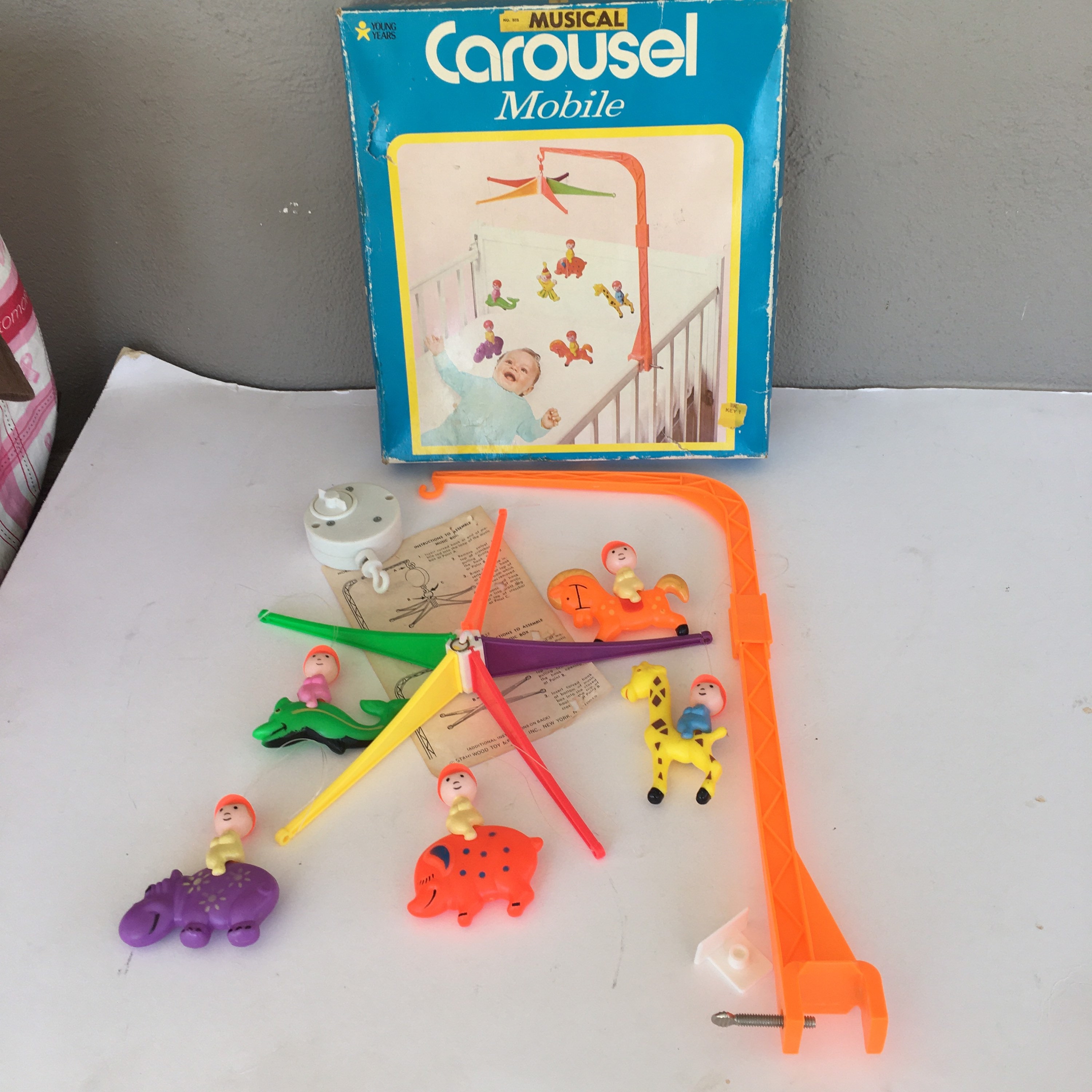 Vintage Crib Mobile Stahlwood Toy Musical Carousel Crib Mobile Etsy