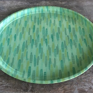 MCM XL Tray Large Serving Platter Retro Graphics Barbecue Platter Farmhouse Decor