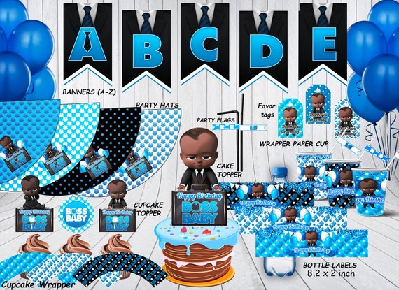 African American Baby Boss Party Kit Digital Baby Boss Etsy