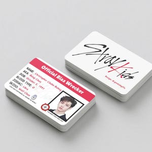 Kpop SKZ Stray Kids Bias Wrecker Metal ID Card Gift for Stay