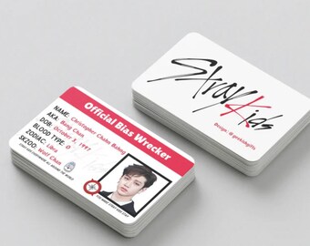 Kpop SKZ Stray Kids Bias Wrecker Metal ID Card Gift for Stay