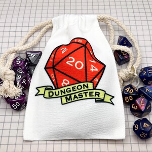 Dungeon Master Dungeon Dice Bag Dragons Table Top Gaming Role Playing Game Gifts for Geeks Dice DM -Comes with free set of dice!