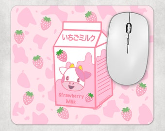Strawberry Milk Cow Mousepad