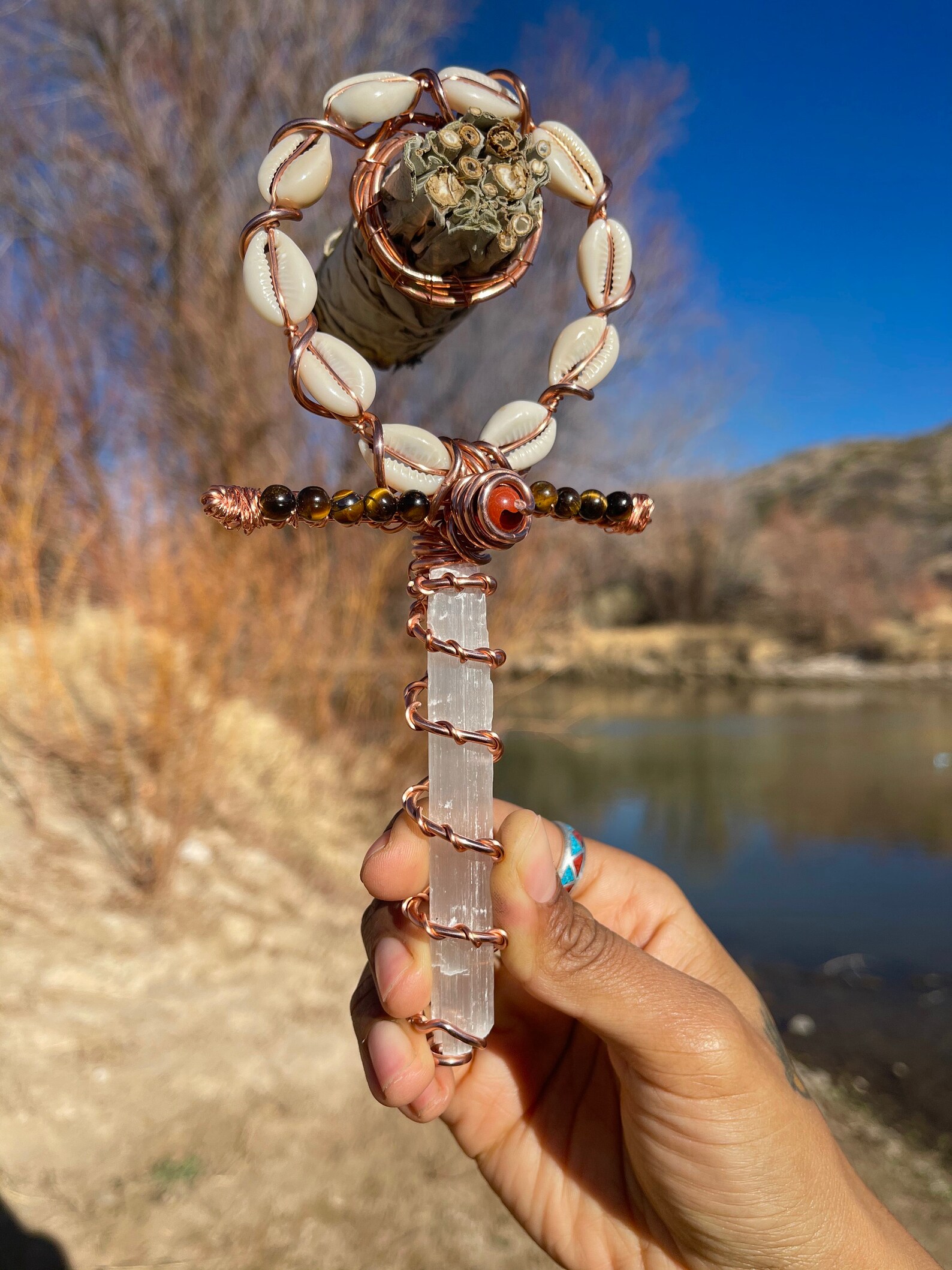 Ankh Sage Holder Etsy