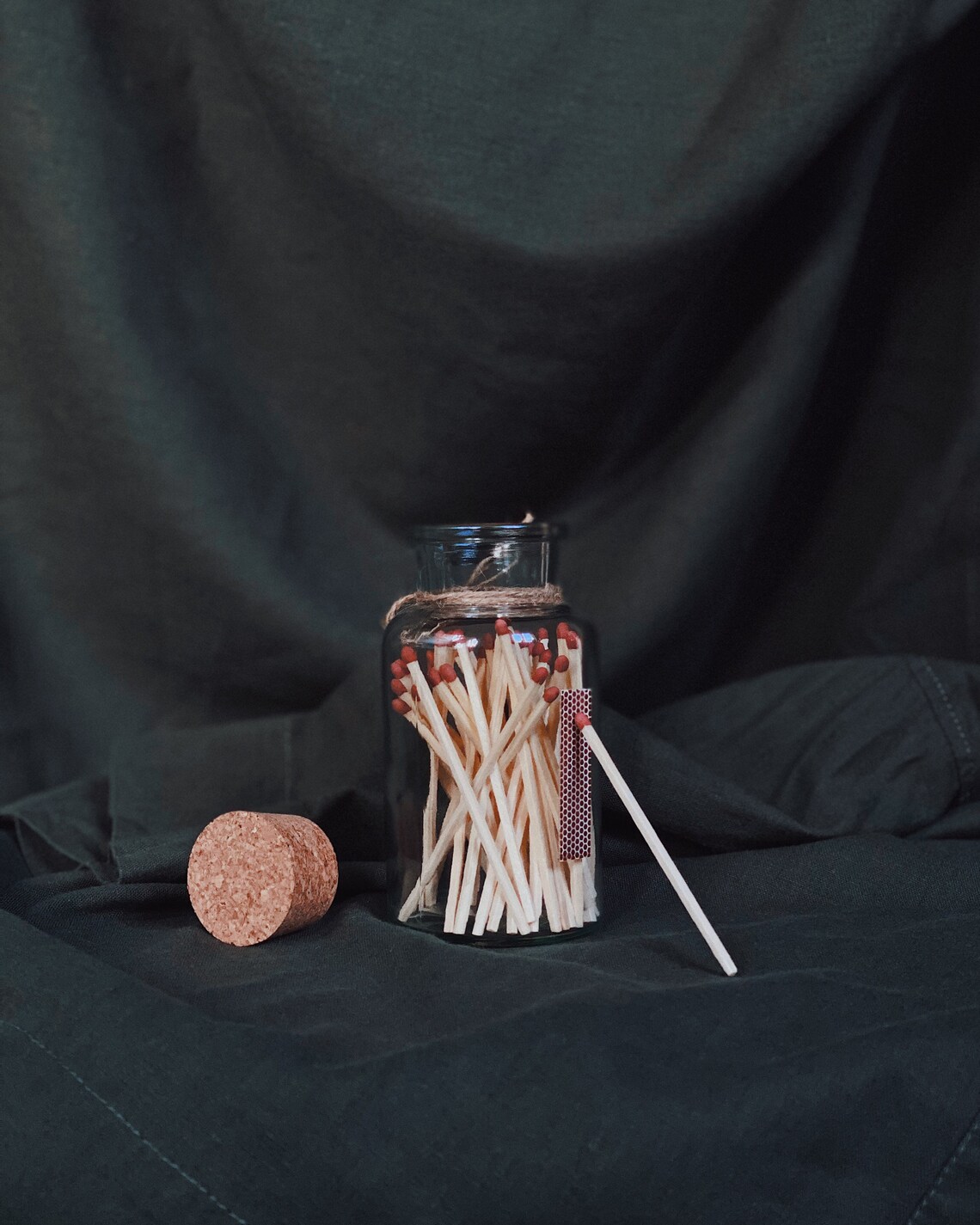 Candle Long Matches in a Bottle Eco Friendly Reusable Marches in Glass