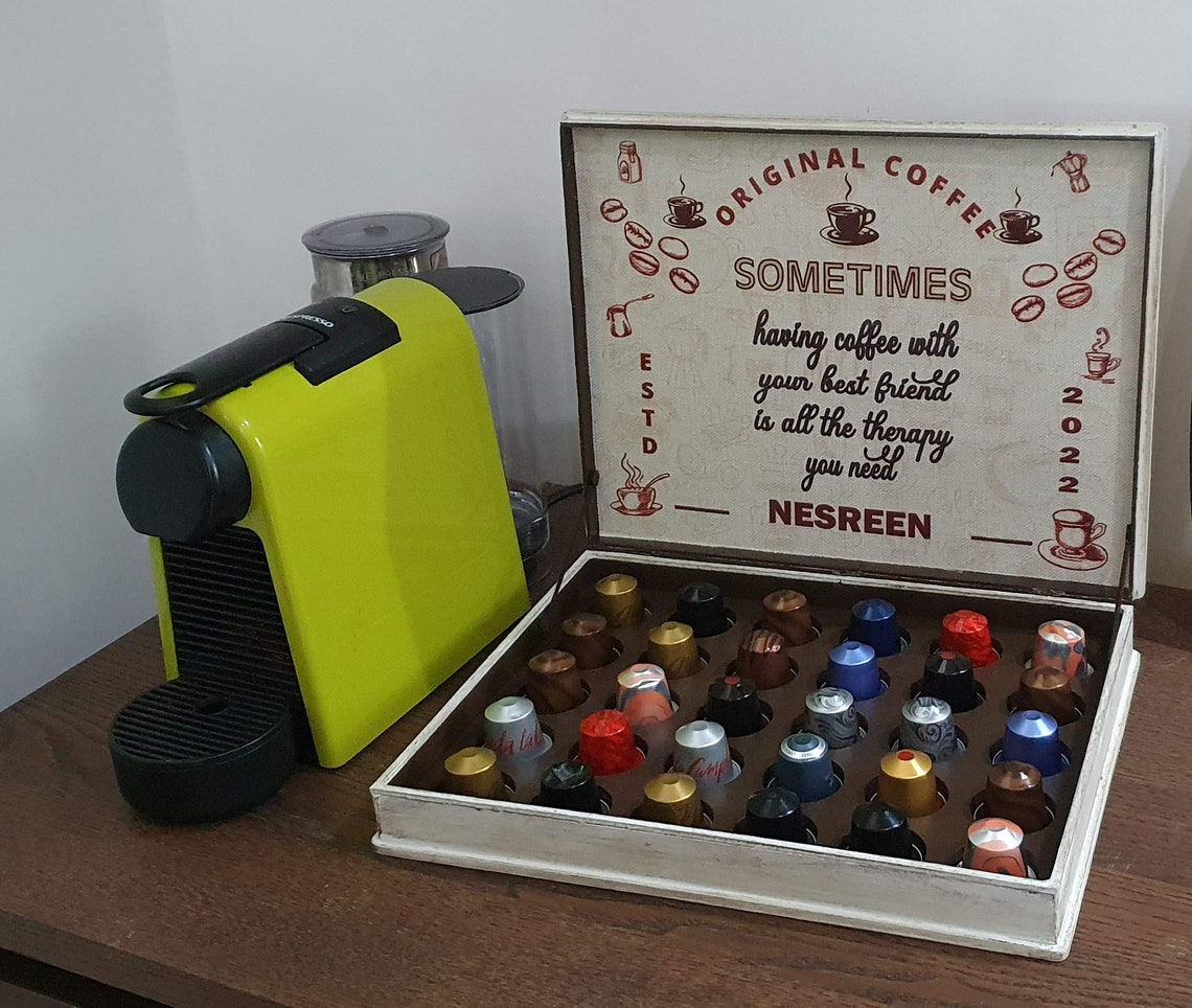 Coffee Box Nespresso Holder Laser Cut File, for Nespresso Capsules, 30