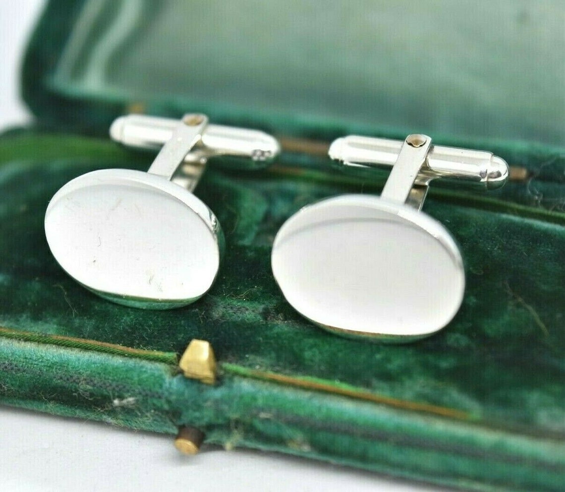 Vintage Sterling Silver cufflinks engravable Links of London Etsy