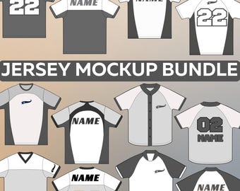 Football Jersey BUNDLE Canva Vector Mockup, DIY Sports Soccer Fashion Template Streetwear Tech Pack Clothing Vector Fashion Vector Template