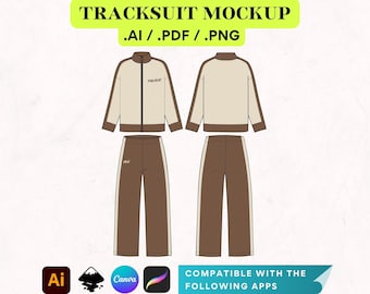 Streetwear Oversize Hoodie Set Canva Template, Flared Joggers Vector Mockup, Illustrator Template Procreate, Sweatpants Clothing Mockups