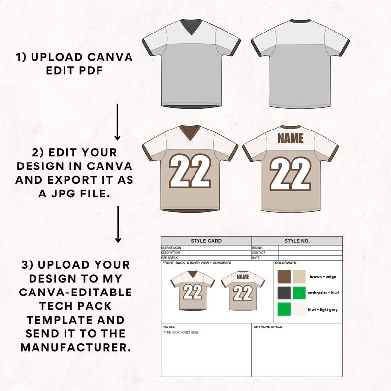 Soccer Jersey DIY Canva Vector Mockup Sports Jersey Fashion Template ...