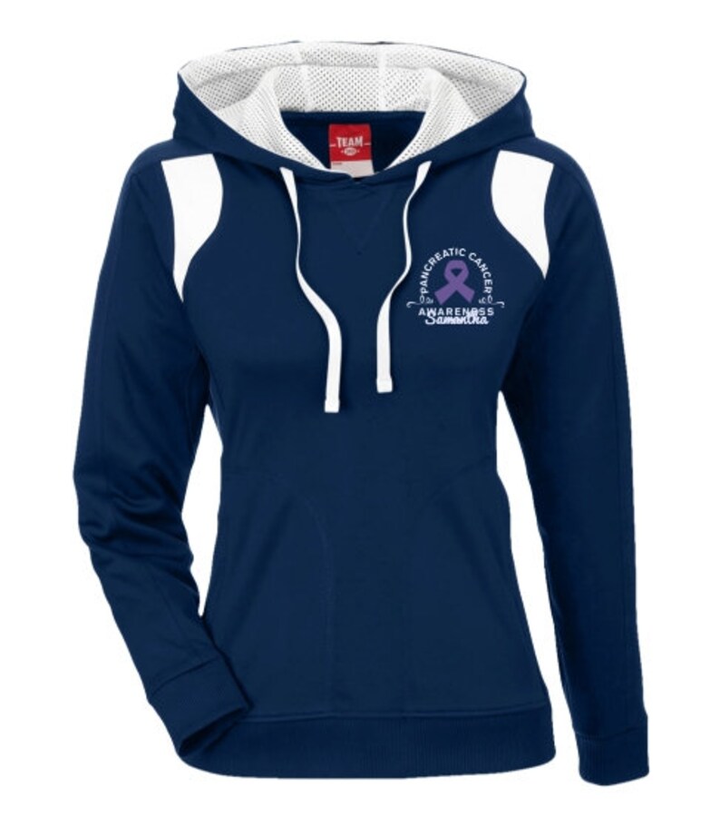306 Pancreatic Cancer Awareness Poly Hoodie Sweatshirt Awareness Personalization Sweatshirt Gift For Cancer Awareness Advocate-PRN
