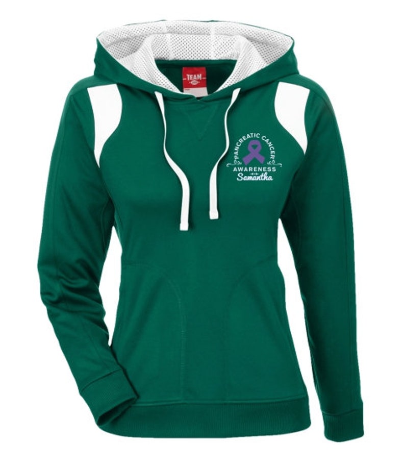 306 Pancreatic Cancer Awareness Poly Hoodie Sweatshirt Awareness Personalization Sweatshirt Gift For Cancer Awareness Advocate-PRN