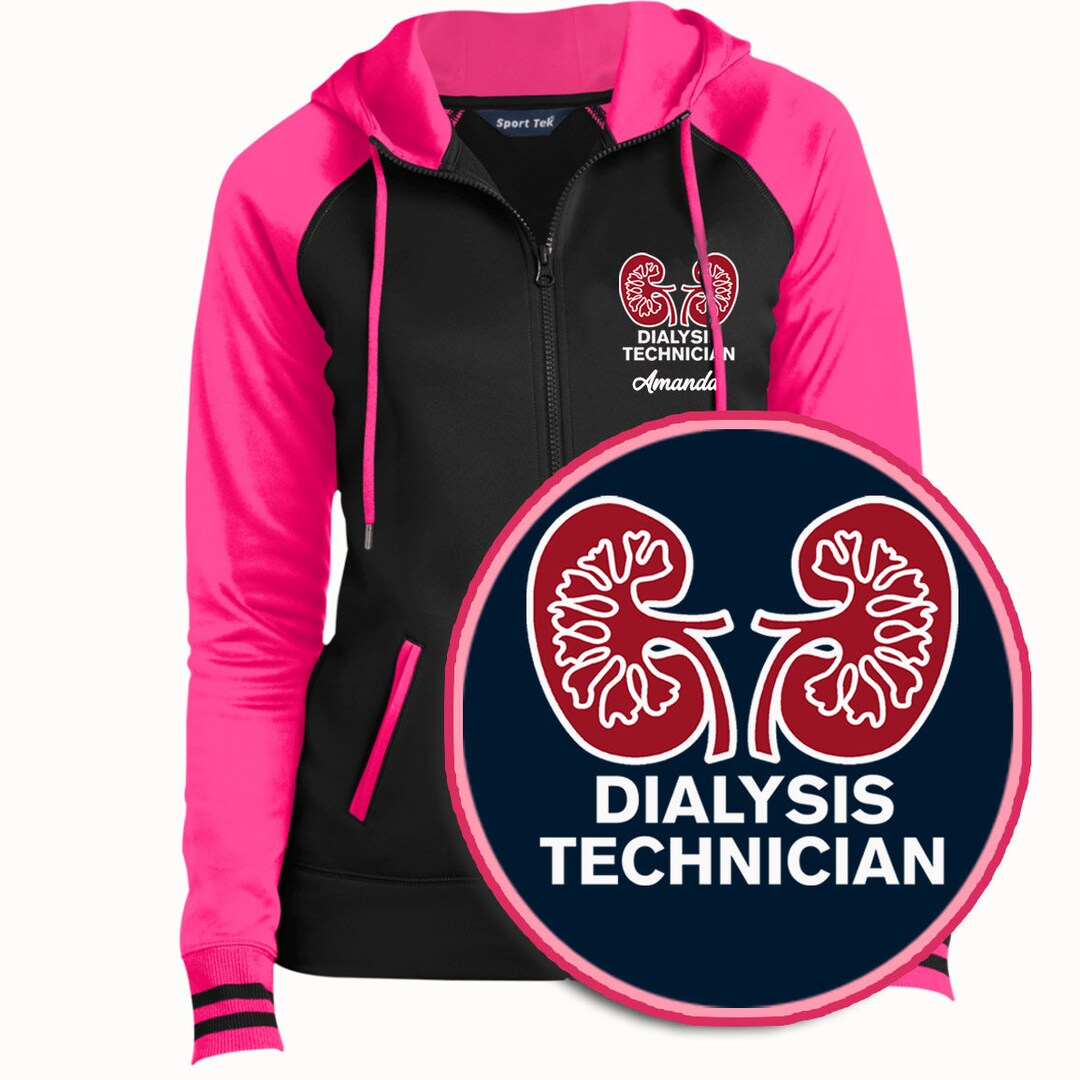 Dialysis Technician Jacket, Dialysis Tech Gift, Personalized Hooded