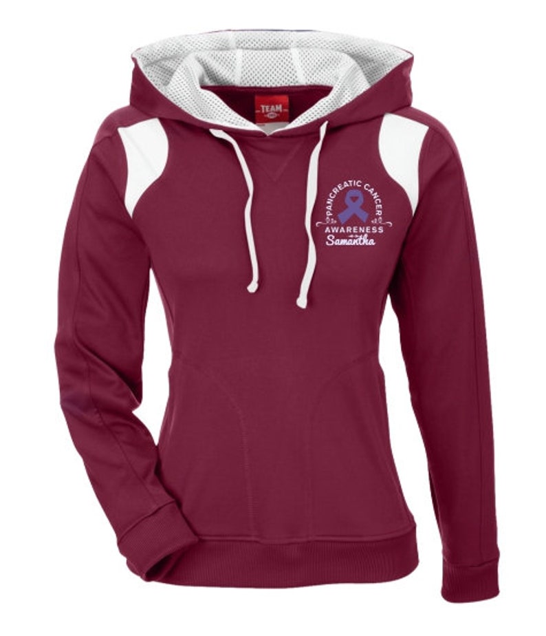 306 Pancreatic Cancer Awareness Poly Hoodie Sweatshirt Awareness Personalization Sweatshirt Gift For Cancer Awareness Advocate-PRN