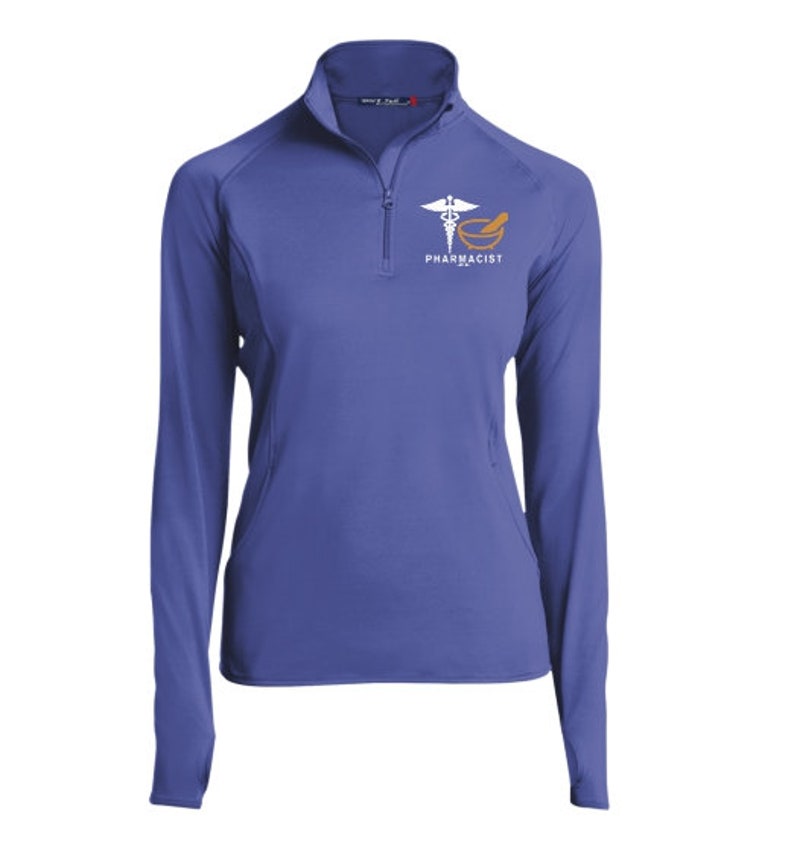 PRN-077 Pharmacist Gift Pharmacist Quarter Zip Sweatshirt Embroidered Pullover Personalized Gifts