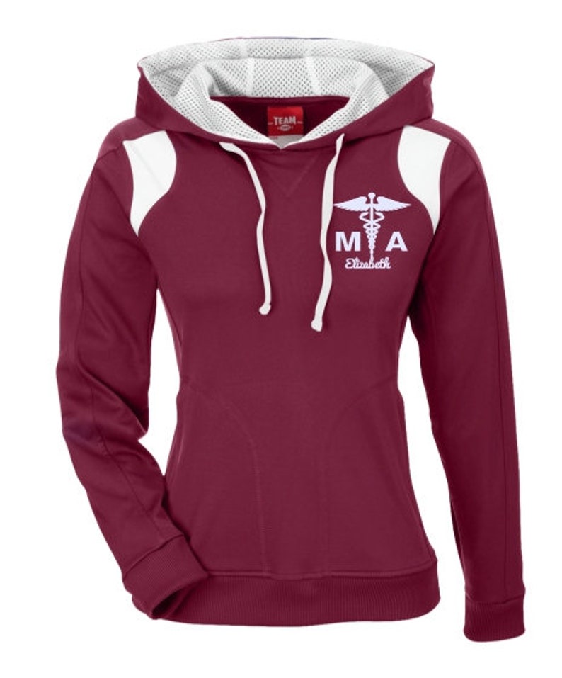 Medical Assistant Poly Hoodie Sweatshirt / MA Caduceus Etsy