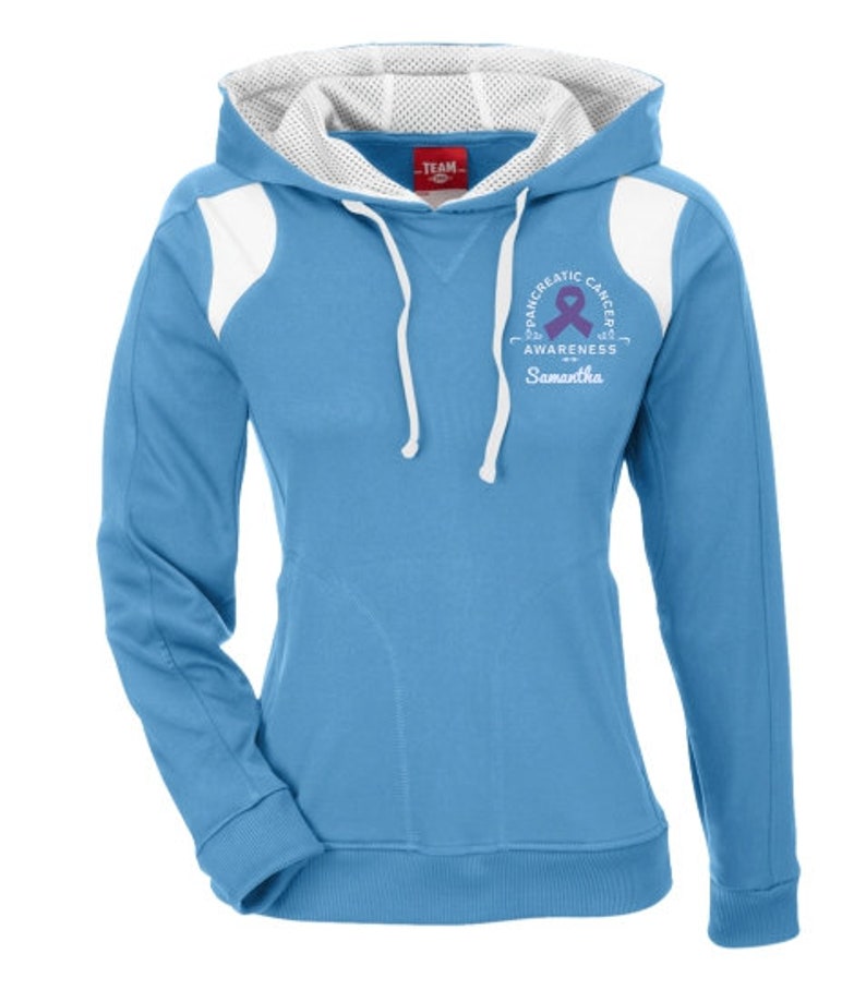 306 Pancreatic Cancer Awareness Poly Hoodie Sweatshirt Awareness Personalization Sweatshirt Gift For Cancer Awareness Advocate-PRN