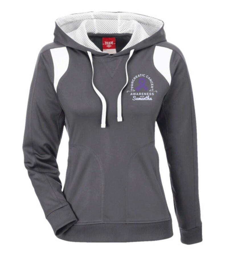 306 Pancreatic Cancer Awareness Poly Hoodie Sweatshirt Awareness Personalization Sweatshirt Gift For Cancer Awareness Advocate-PRN