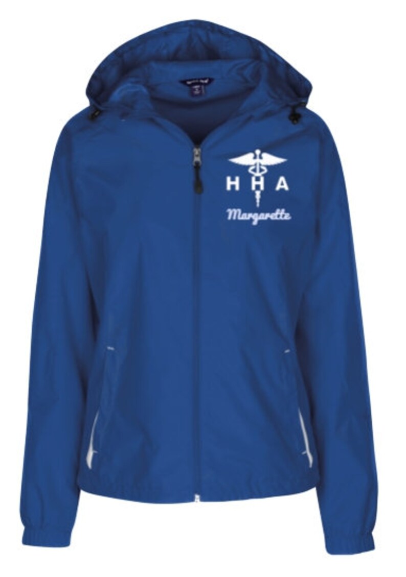 Home Health Aide Ladies Windbreaker Jacket HHA Home Health Aide Personalizable Jacket PRN-019