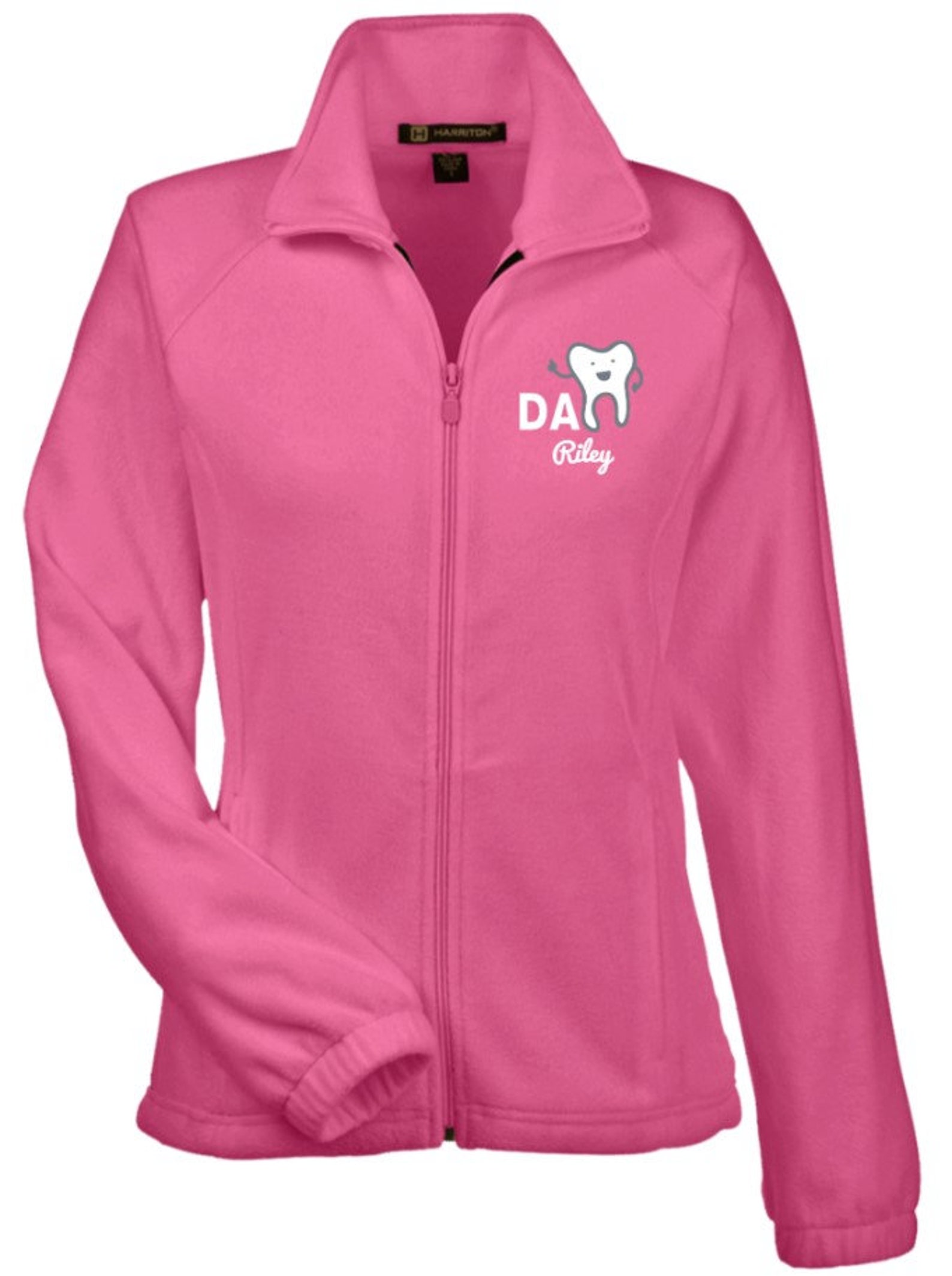 Dental Assistant Fleece Jacket With DA Tooth Embroidery For Etsy