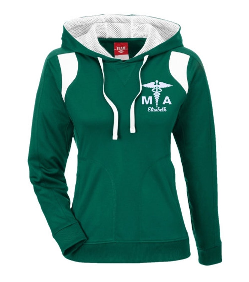Medical Assistant Poly Hoodie Sweatshirt / MA Caduceus Etsy