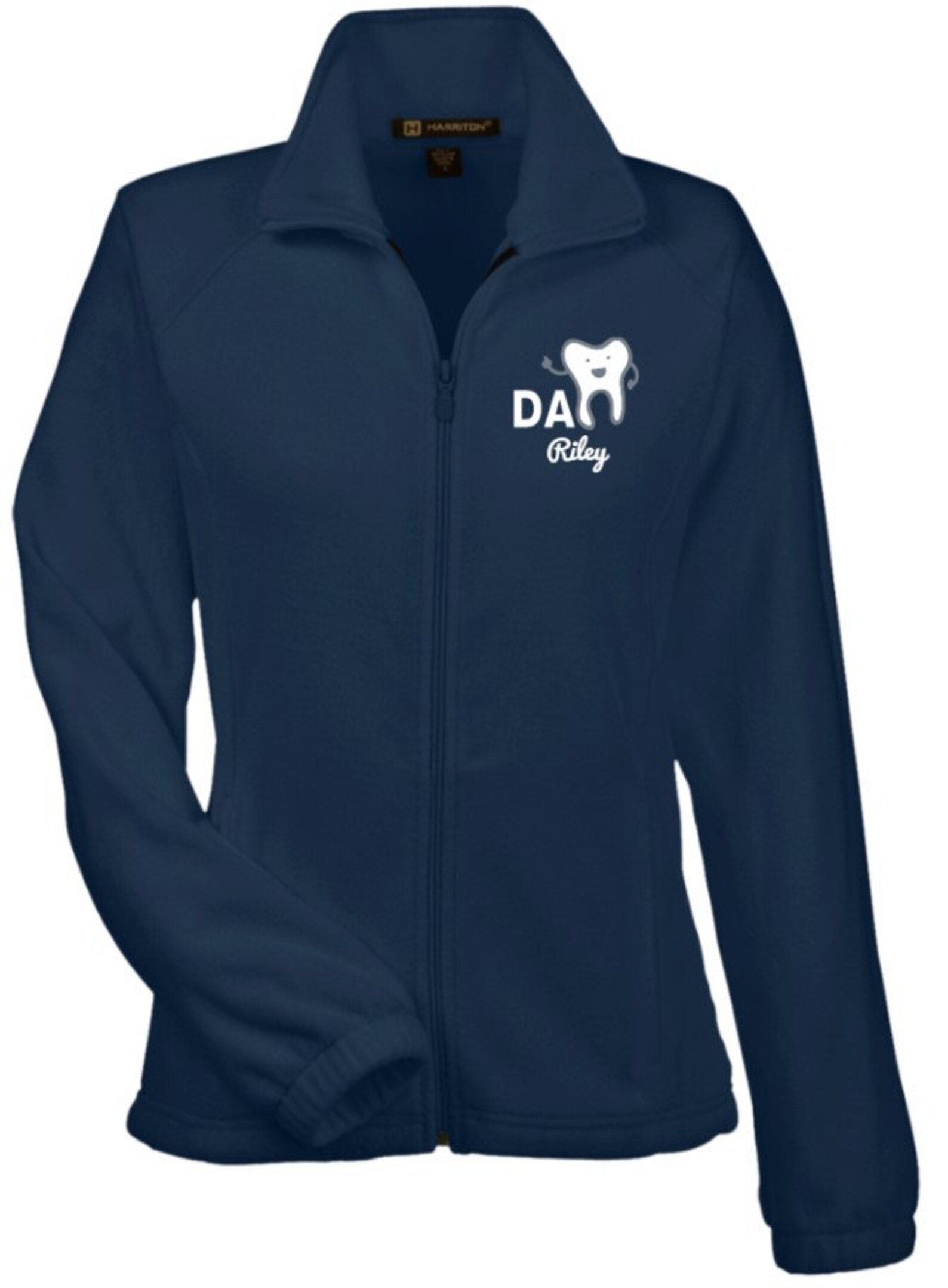 Dental Assistant Fleece Jacket With DA Tooth Embroidery For Etsy