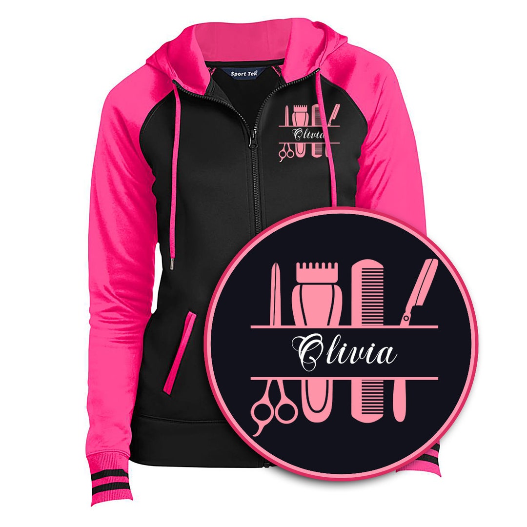 Hairdresser Jacket, Hairstylist Jacket, Barber Jacket, Stylist Fullzip