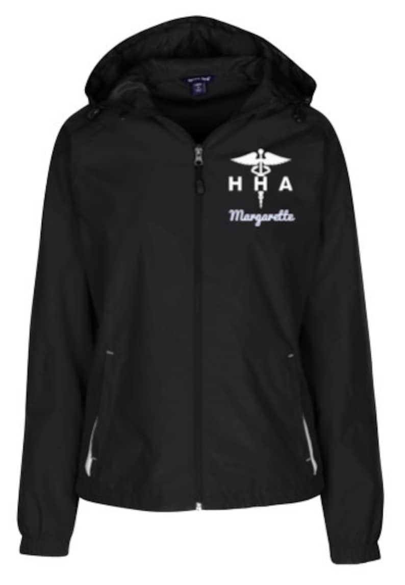 Home Health Aide Ladies Windbreaker Jacket HHA Home Health Aide Personalizable Jacket PRN-019