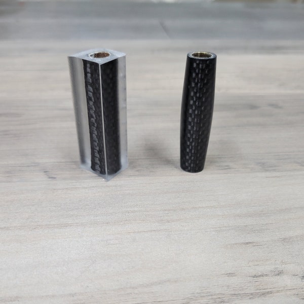 Carbon Fiber Casted 3/8 Pen Blank for Gearshift Pen, 2.25 inch pen blank, Pen Blank, Resin Casted Pen Blank, Blank for turning, Lathe Blank