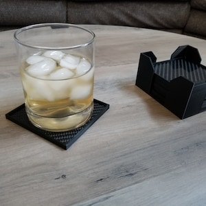 6er Set Kohlefaser-Untersetzer, Mechaniker Trinkgeschirr. Barware für Papa, Benutzerdefinierte zusammengesetzte Untersetzer, Untersetzer zum Thema Luft- und Raumfahrt, Einzigartiges Autogeschenk