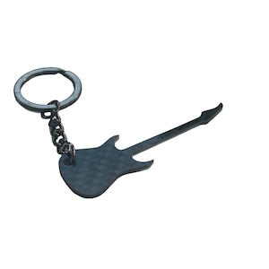 Carbon Fiber Guitar Keychain | Unique Gift for Musicians Guitar Lovers | Musician Accessories | Guitar Gift for Band