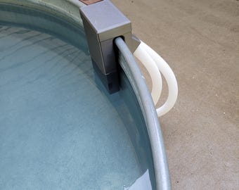 COMBO: Stock Tank Pool No Holes Drilled Wall Adapter for Galvanized Metal Stock Tank Pools WITH Vacuum