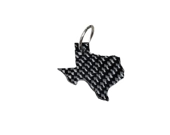 Carbon Fiber Texas Keychain