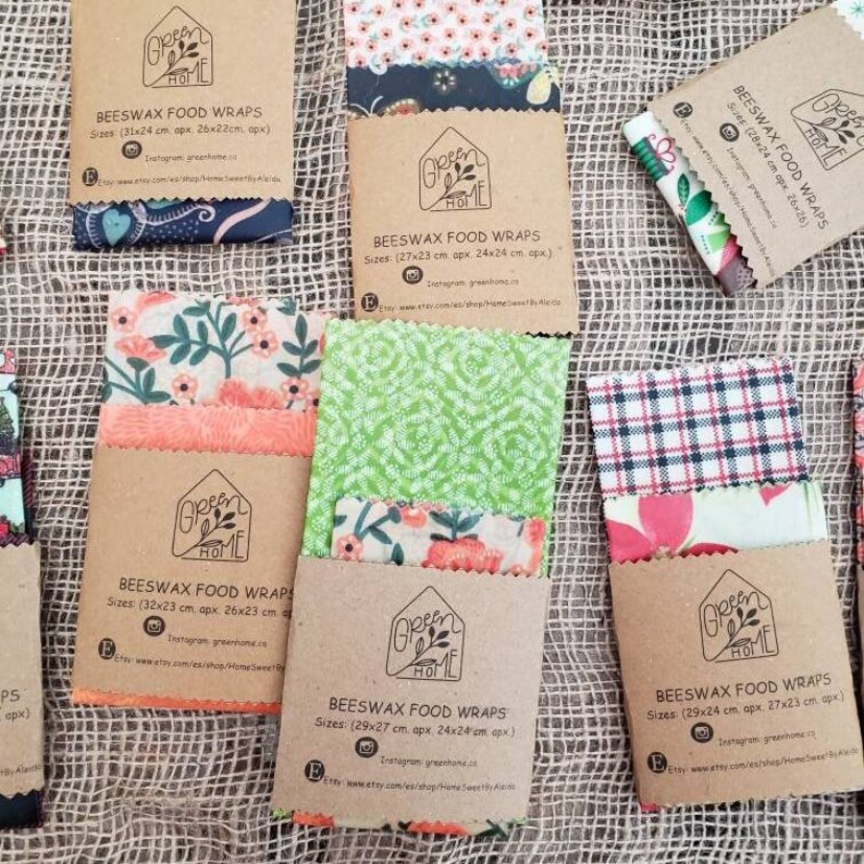 Plastic free Zero waste Eco package Reuse beewax wrap Ecofriendly alternative to plastic wrap Beeswax food wraps. Bees wax food wraps