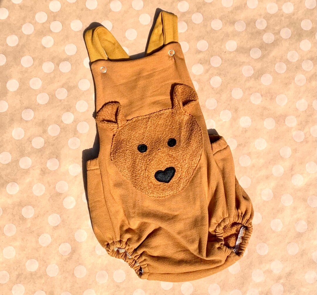 Bear Romper, Animal Bodysuit Custom, Unisex Bubble Romper, Baby Summer
