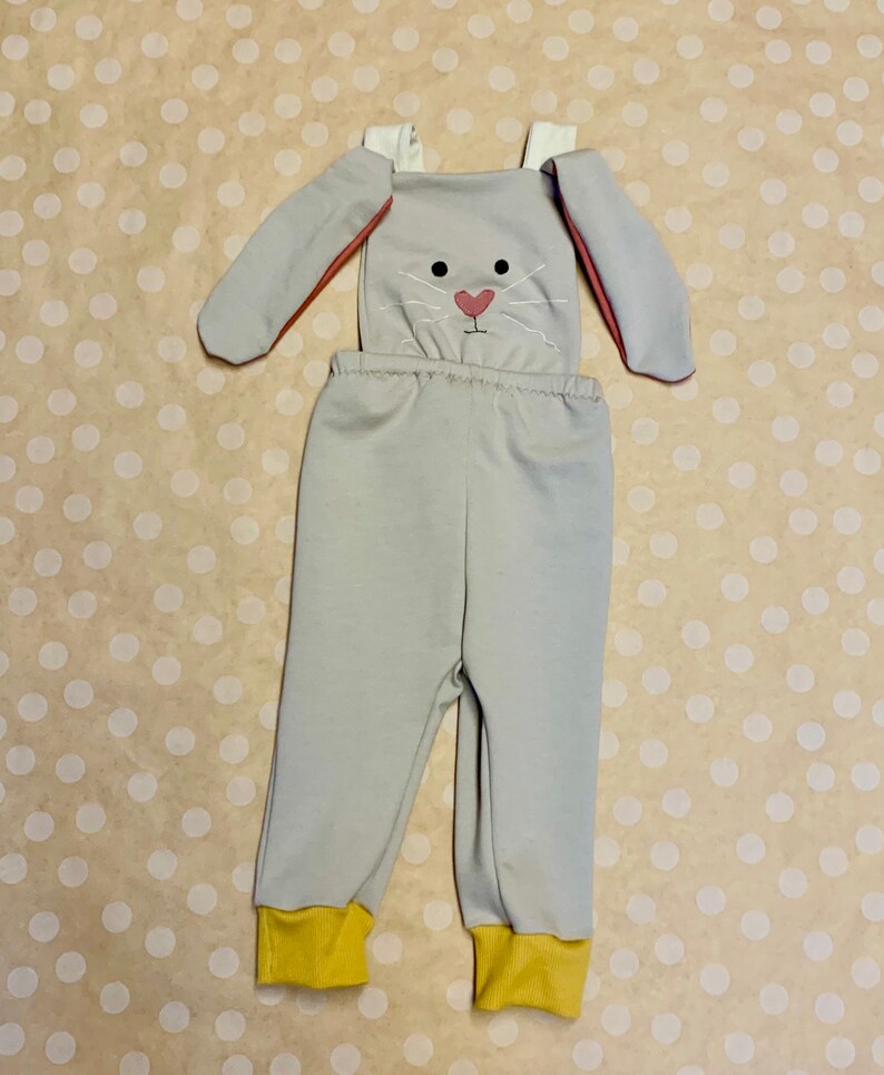 Bunny Overalls Rabbit Romper Easter Outfit Kids Overalls Etsy