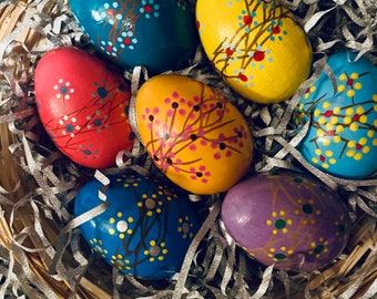 Hand Painted Wooden Easter Eggs