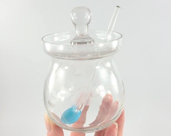 Etched Glass Jam Jar Etsy