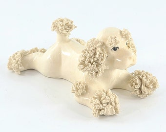 1950's Spaghetti Cocker Spaniel / Vintage Dog Figurine / Ceramic Dog / Spaghetti Poodle  / Dog Lover