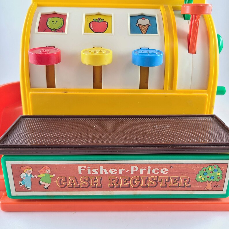 Fisher Price Cash Register / 1970s Toys / Coin Register / Etsy