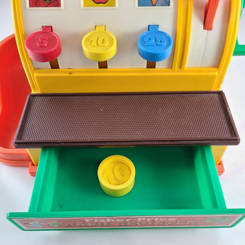 Fisher Price Cash Register / 1970s Toys / Coin Register / Etsy