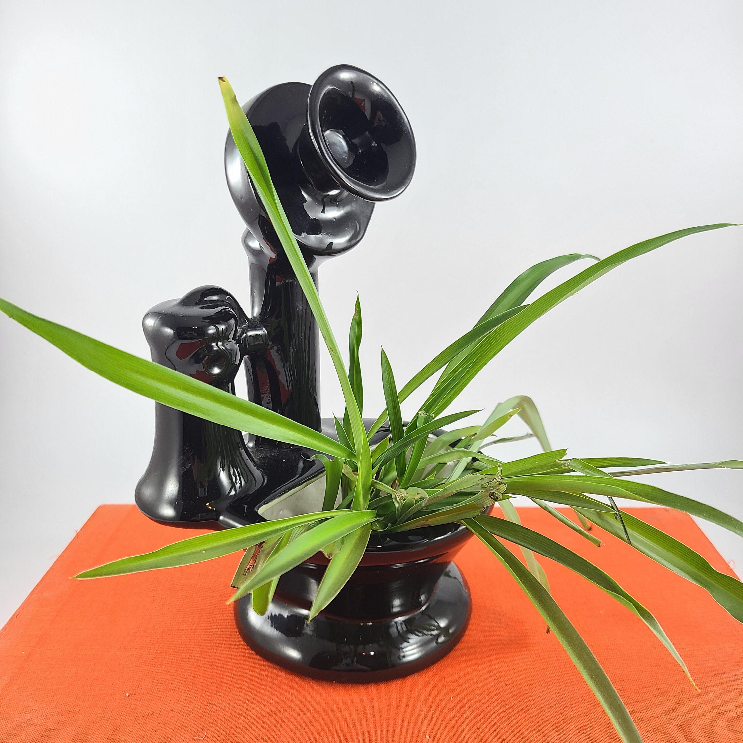 Vintage Telephone Planter / Candlestick Phone Flower Pot / Etsy