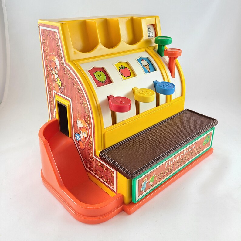 Fisher Price Cash Register / 1970s / One Coin Etsy