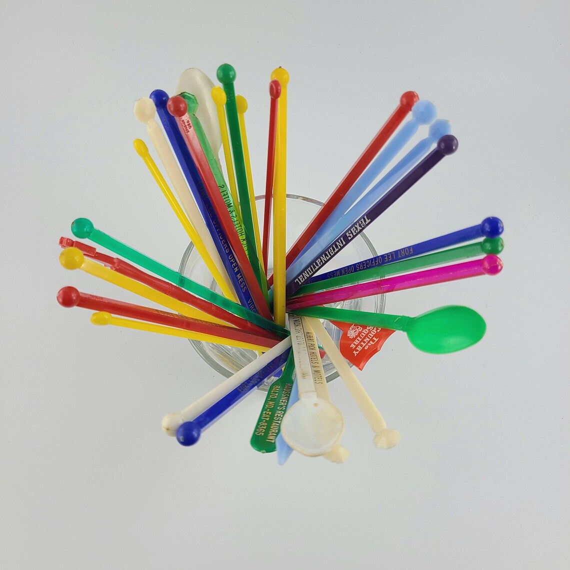 30 Assorted Vintage Swizzle Sticks / Plastic Swizzle Sticks / Etsy
