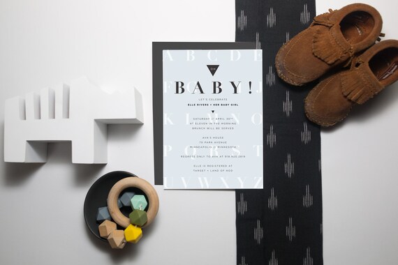 Hoboken Modern Baby Shower Invite Semi Customizable Invite Etsy Hoboken Modern Baby Shower Invite Semi Customizable Invite Etsy