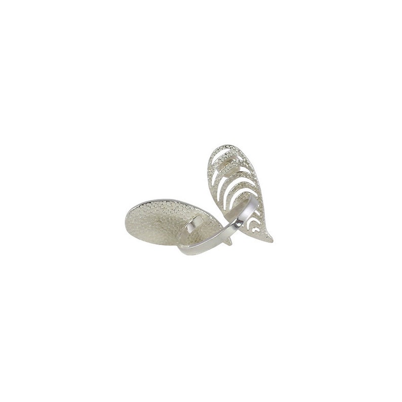 Shells and pearl gold ring in 925 sterling silver