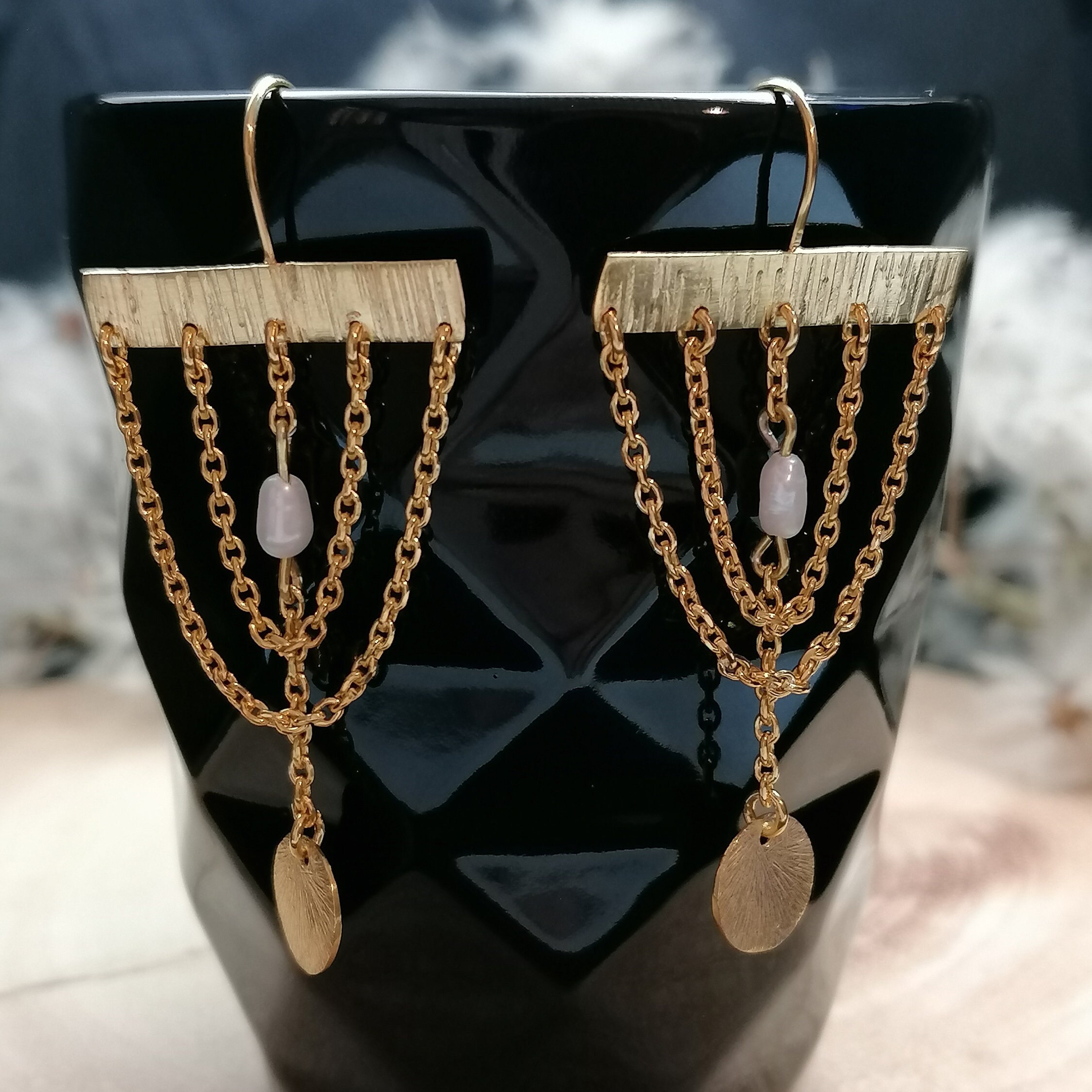 Ancient greek earrings Greek goddess earrings Statement Etsy