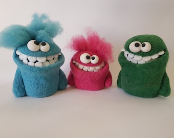 Felted family of gnomes, MADE TO ORDER, New family gift, Monsters family nurcery decor